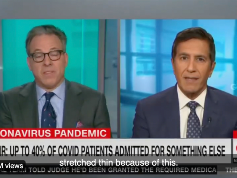 “CNN’s Jake Tapper rips into “misleading” COVID hospitalization numbers.